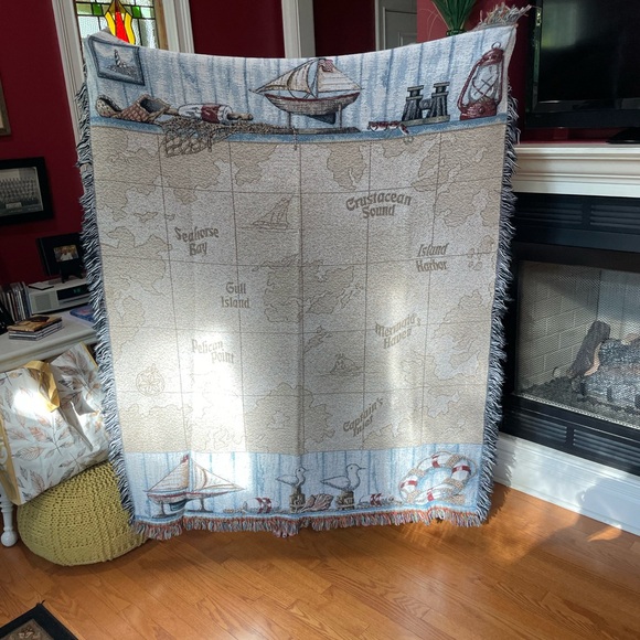 Nautical Tapestry Blanket - Picture 2 of 7